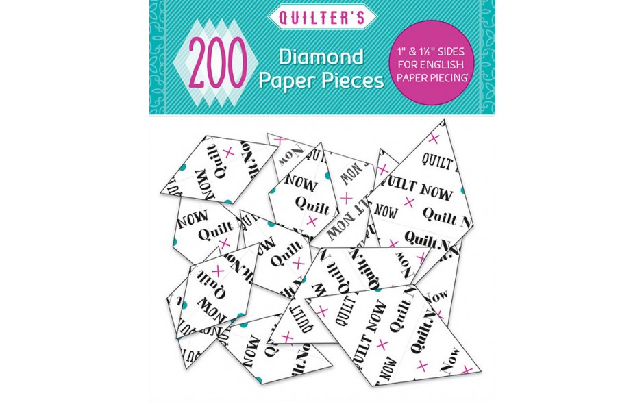 Quilt Now issue 27 on sale with FREE pack of diamond papers for English Paper Piecing
