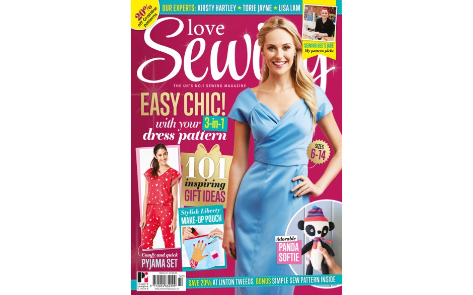 Love Sewing issue 32 - includes FREE Threadcount 3-in-1 dress pack
