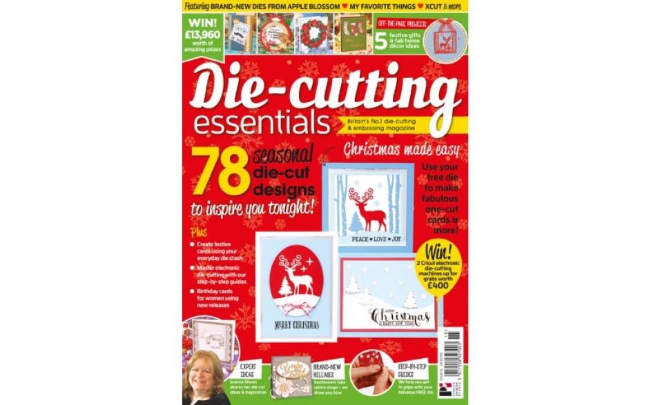 Die-cutting Essentials issue 15 now on sale - FREE Winter Woodland scene die inside!