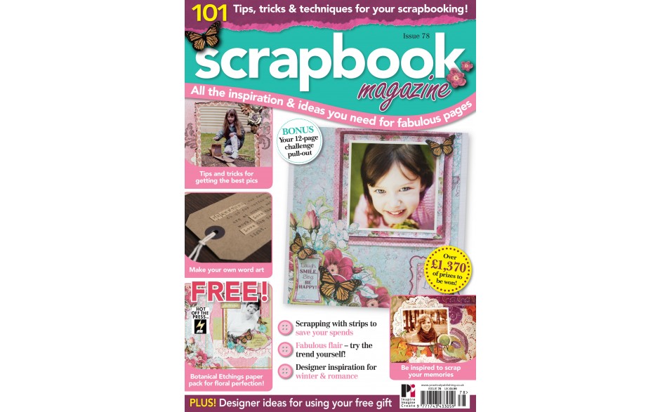 Scrapbook Magazine 78 PLUS FREE Botanical Etchings paper pack